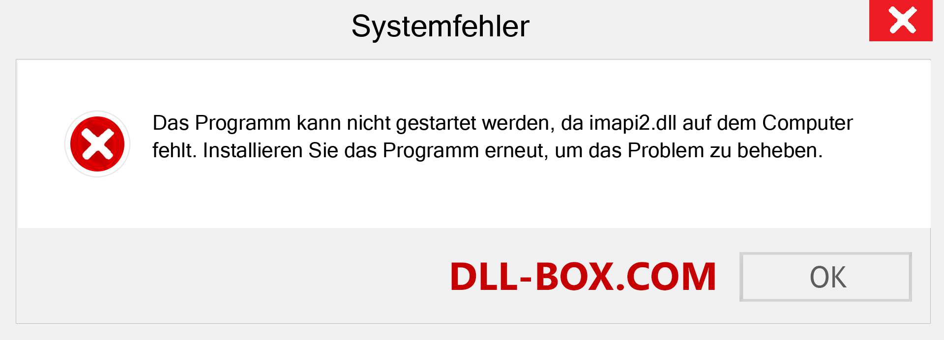 imapi2.dll-Datei fehlt?. Download für Windows 7, 8, 10 - Fix imapi2 dll Missing Error unter Windows, Fotos, Bildern